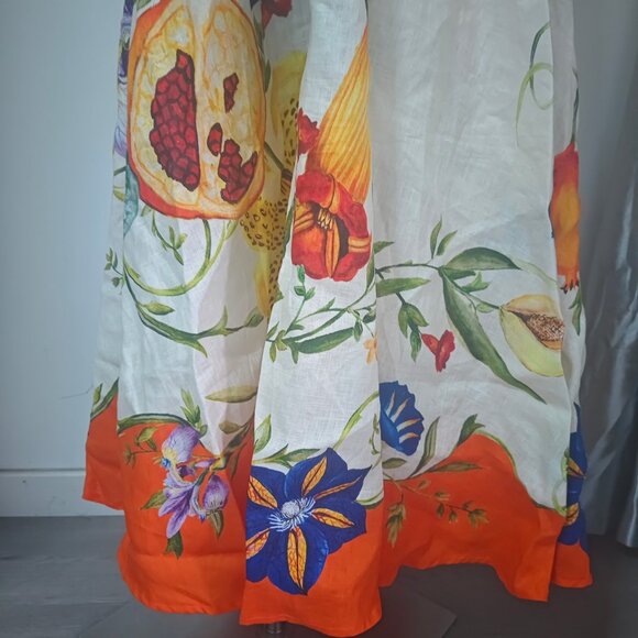 Alemais Erames floral pattern square-necked linen halter dress - Picture 8 of 12